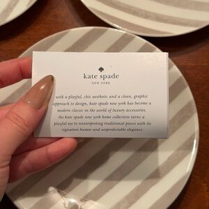 Kate Spade x Lenox Tidbit Striped Plates in Charlotte Street Grey - Set of four